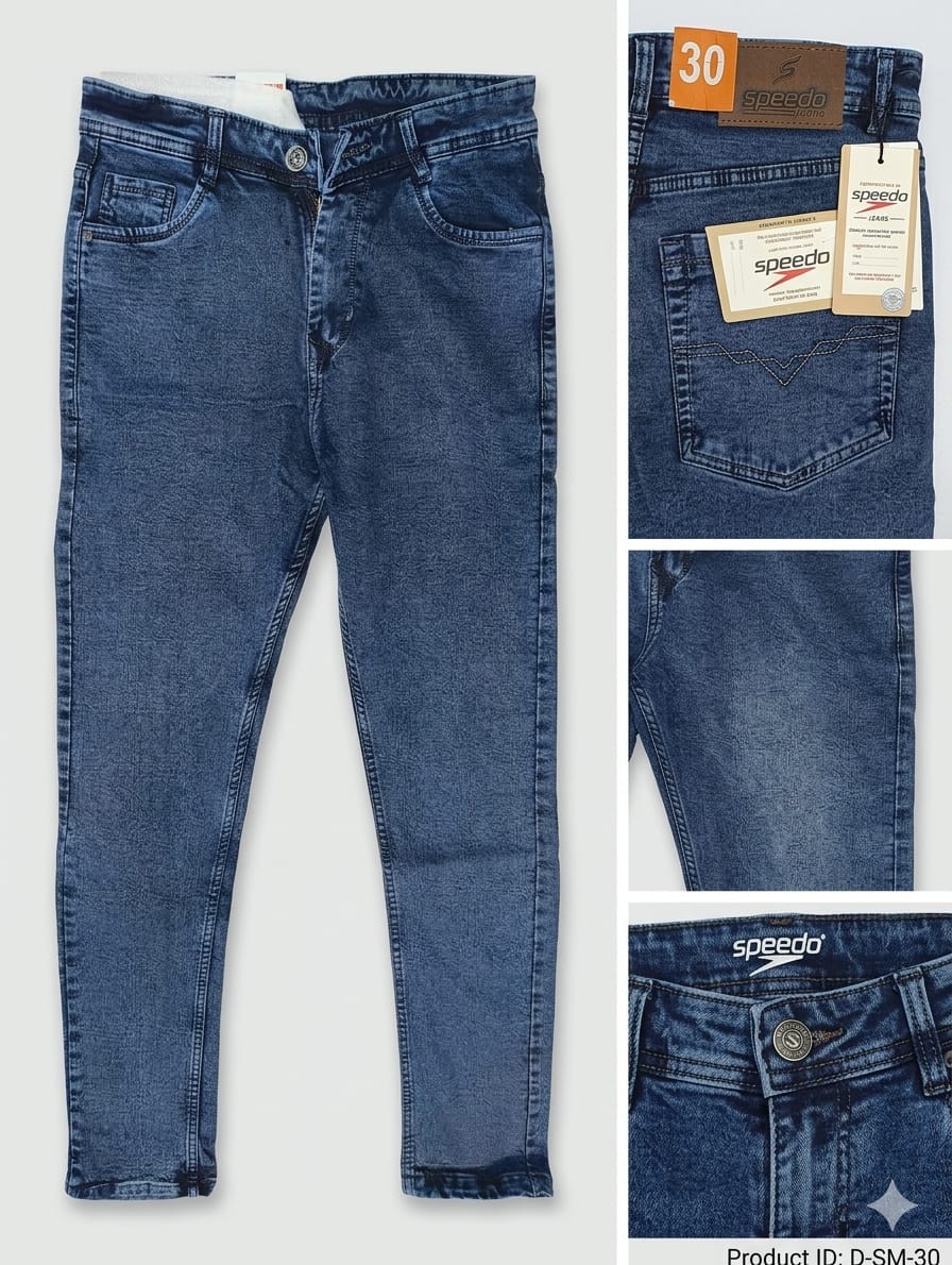Speedo Premium Slim-Fit Men's Denim Jeans – Medium Wash Blue